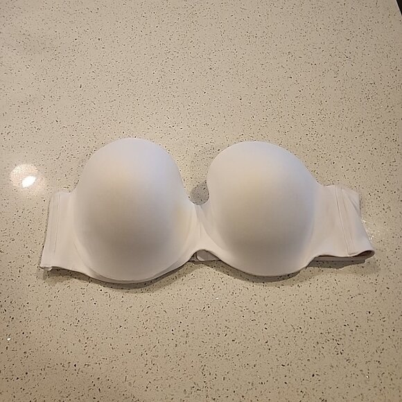 Maidenform Bra 42C White Underwire Lined Strapless SE0004 *no Straps* - Picture 1 of 3